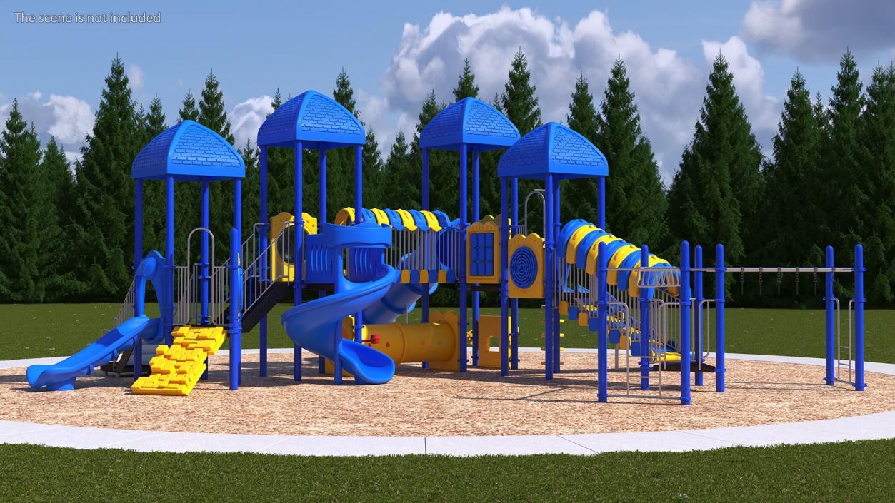 Outdoor Commercial Grade Play Equipment 3D model