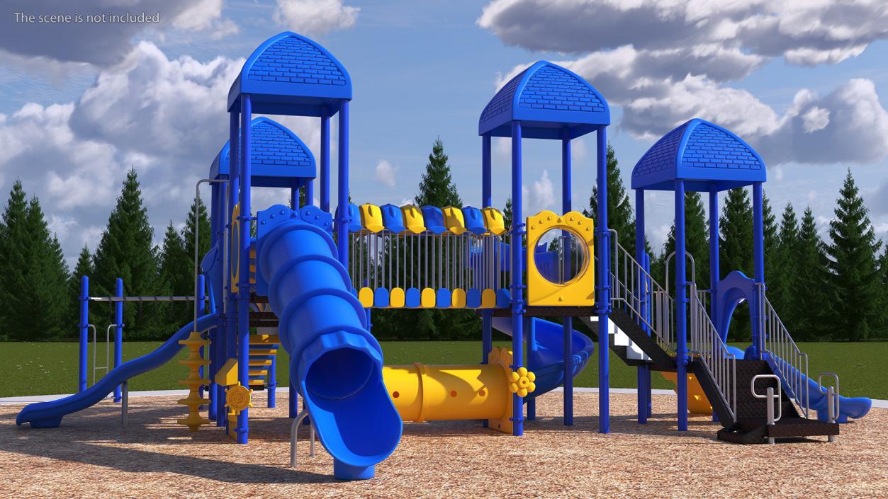 Outdoor Commercial Grade Play Equipment 3D model