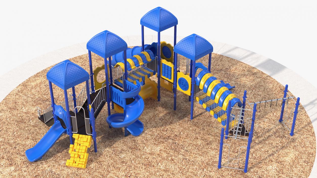 Outdoor Commercial Grade Play Equipment 3D model