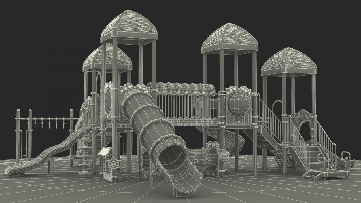 Outdoor Commercial Grade Play Equipment 3D model