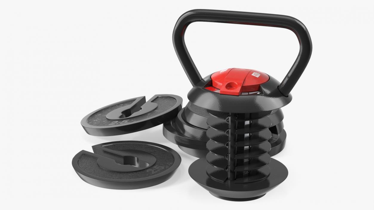 3D Kettlebell with Disks 2 model