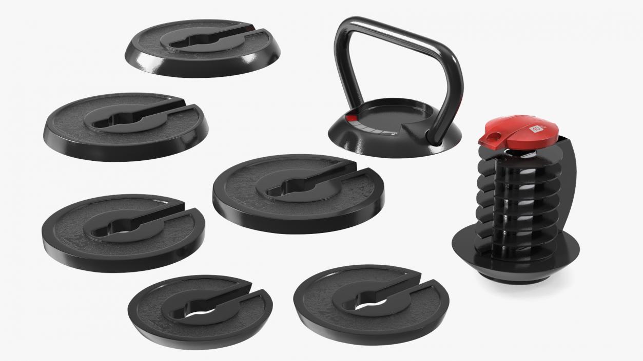 3D Kettlebell with Disks 2 model