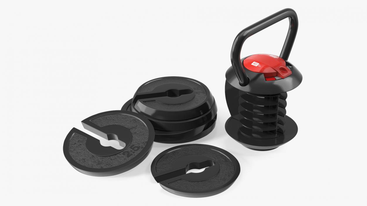 3D Kettlebell with Disks 2 model