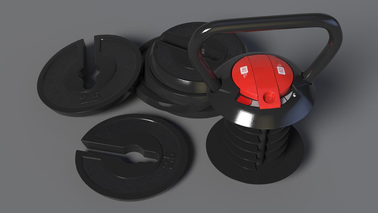 3D Kettlebell with Disks 2 model