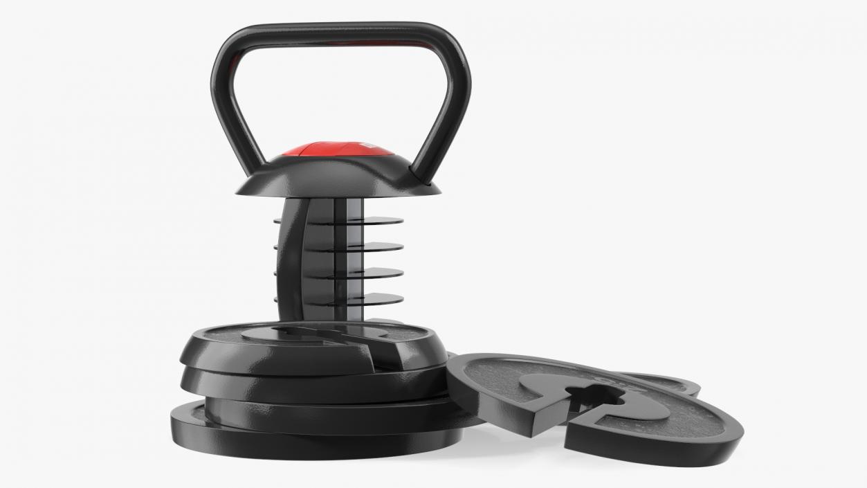 3D Kettlebell with Disks 2 model