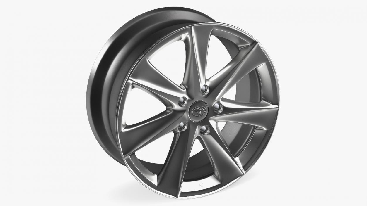 Toyota Silver Car Wheel Rim 3D