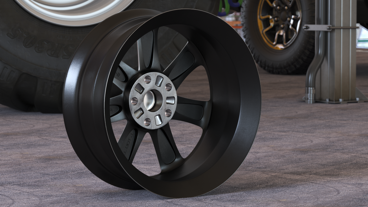 Toyota Silver Car Wheel Rim 3D