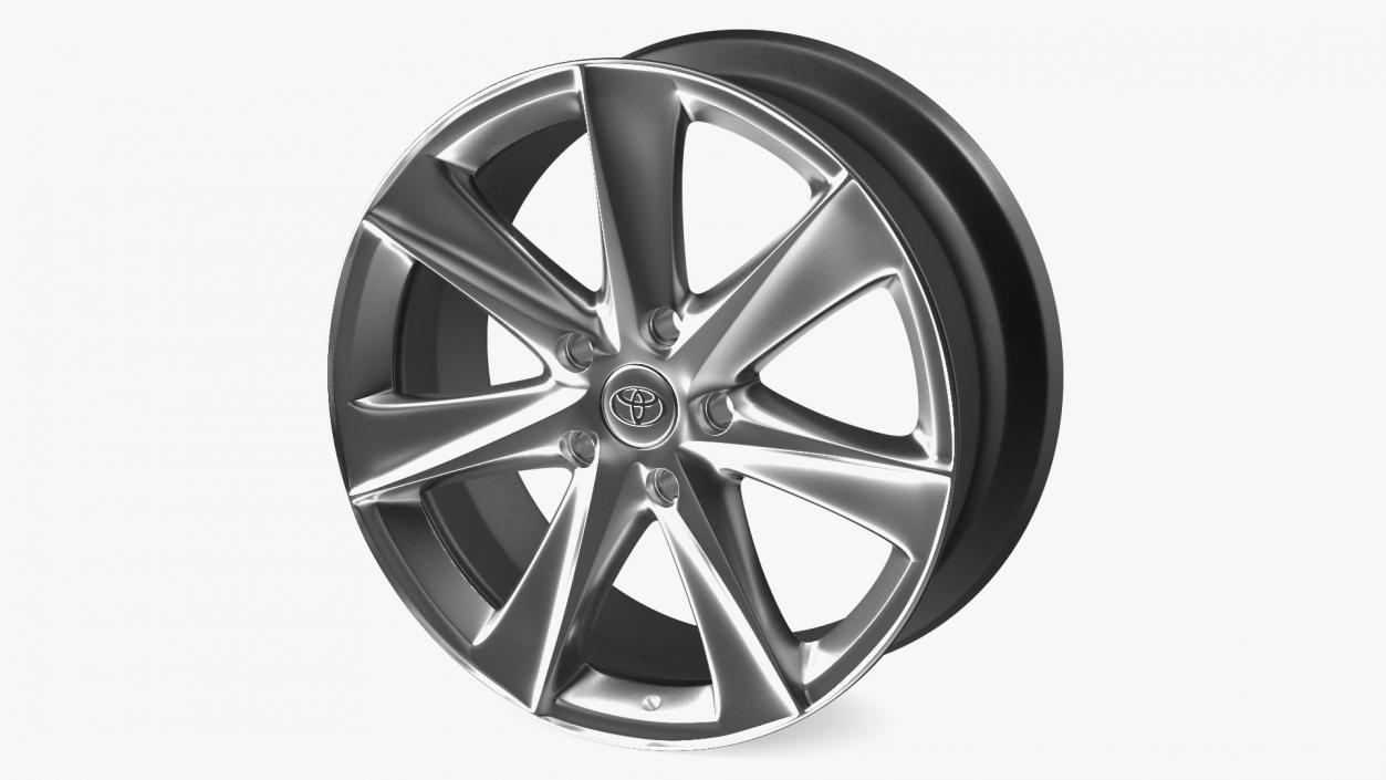 Toyota Silver Car Wheel Rim 3D