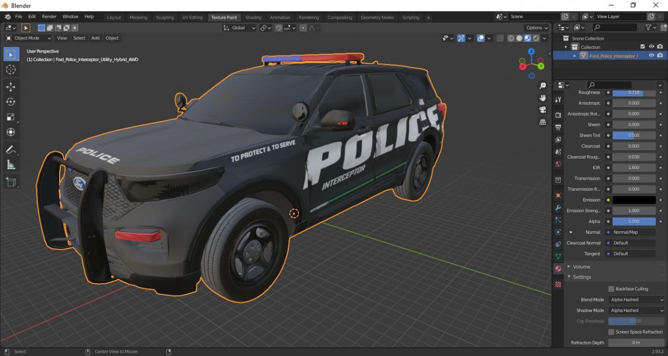 Ford Police Interceptor Utility Hybrid AWD 3D