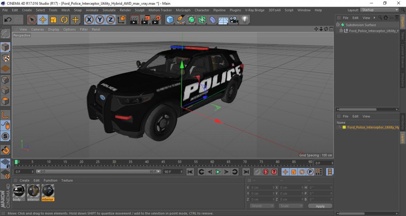 Ford Police Interceptor Utility Hybrid AWD 3D