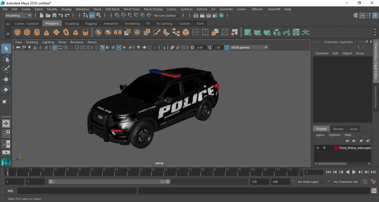 Ford Police Interceptor Utility Hybrid AWD 3D