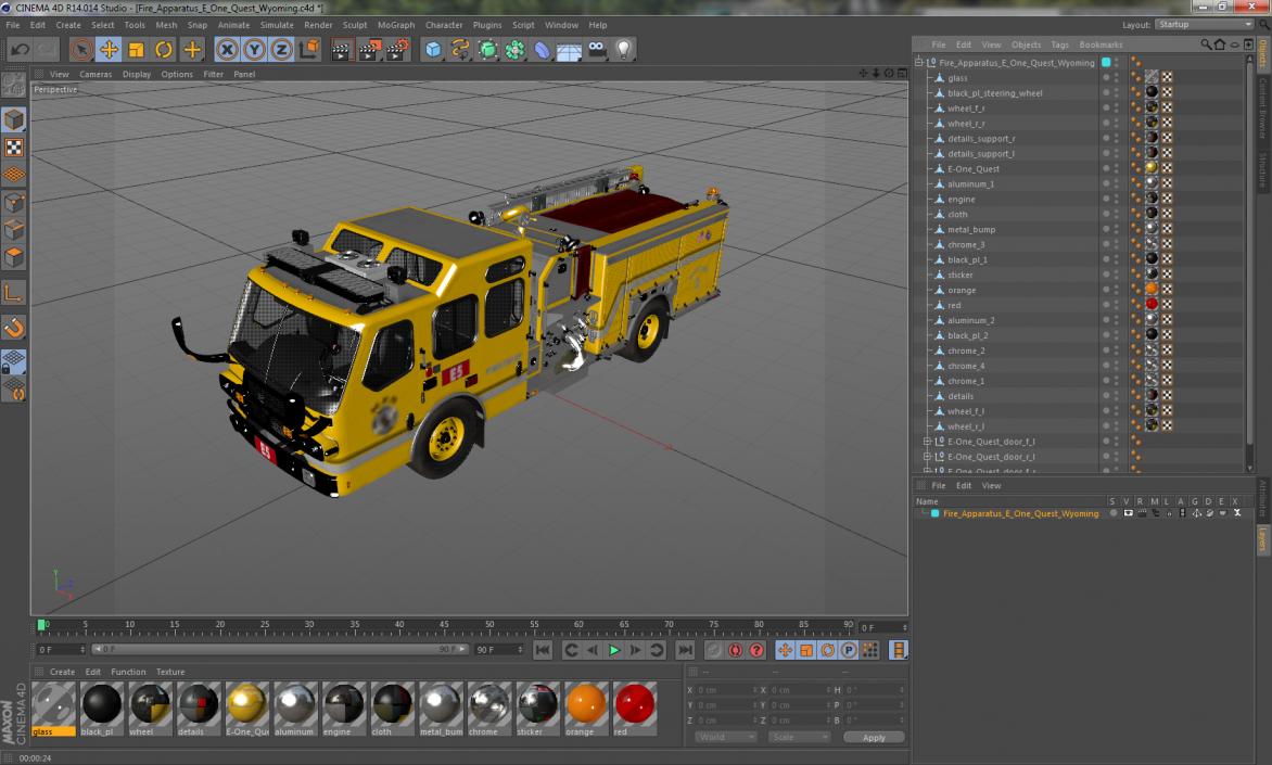 Fire Apparatus E-One Quest Wyoming 3D model