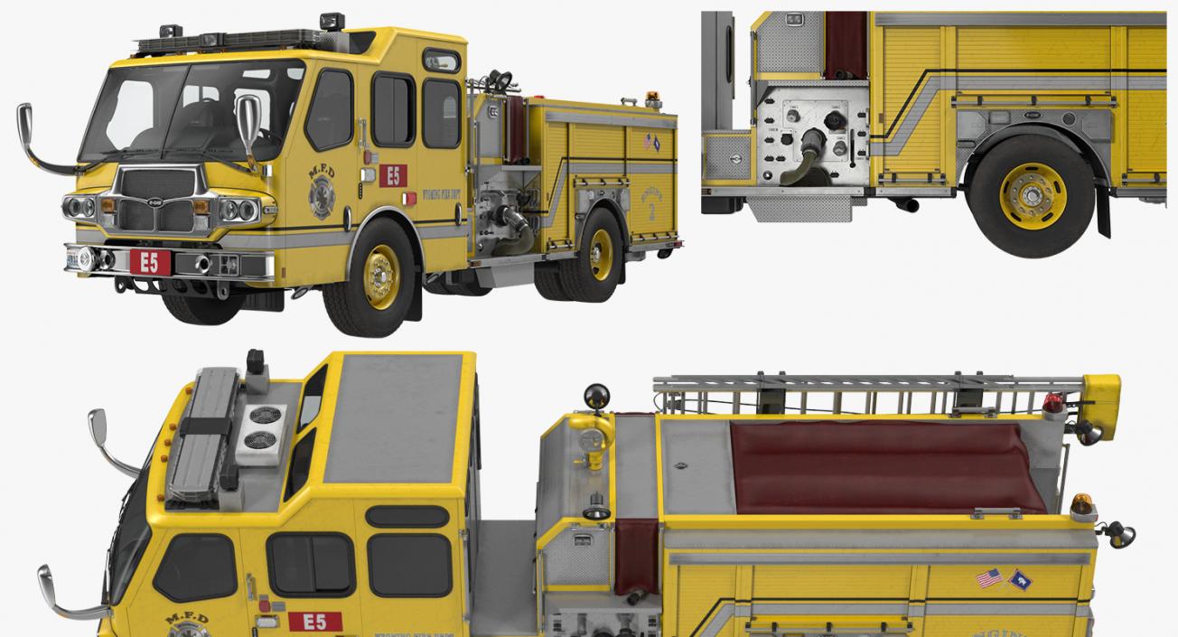 Fire Apparatus E-One Quest Wyoming 3D model