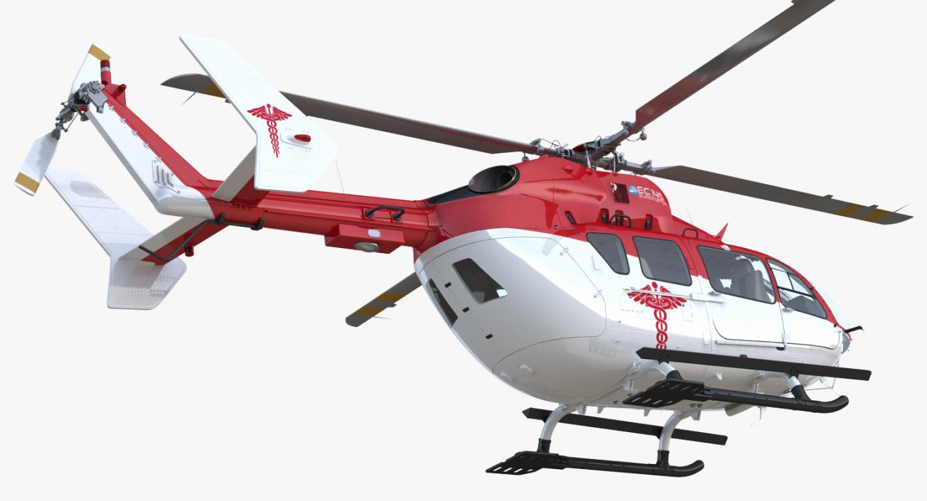 Eurocopter EC145 Medical Helicopter Rigged 3D