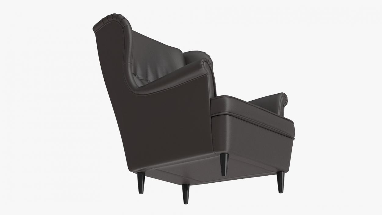 3D Leather Strandmon Wing Chair model