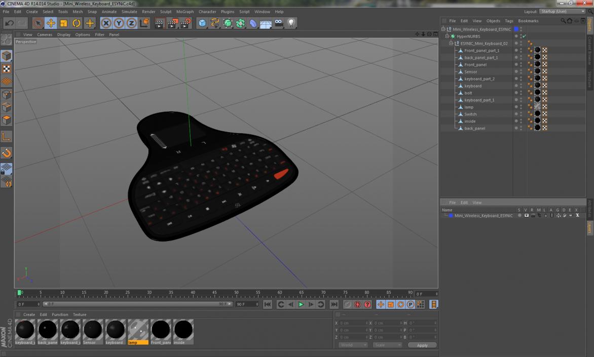 Mini Wireless Keyboard ESYNiC 3D model