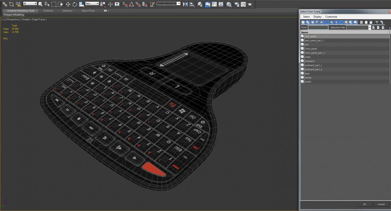 Mini Wireless Keyboard ESYNiC 3D model