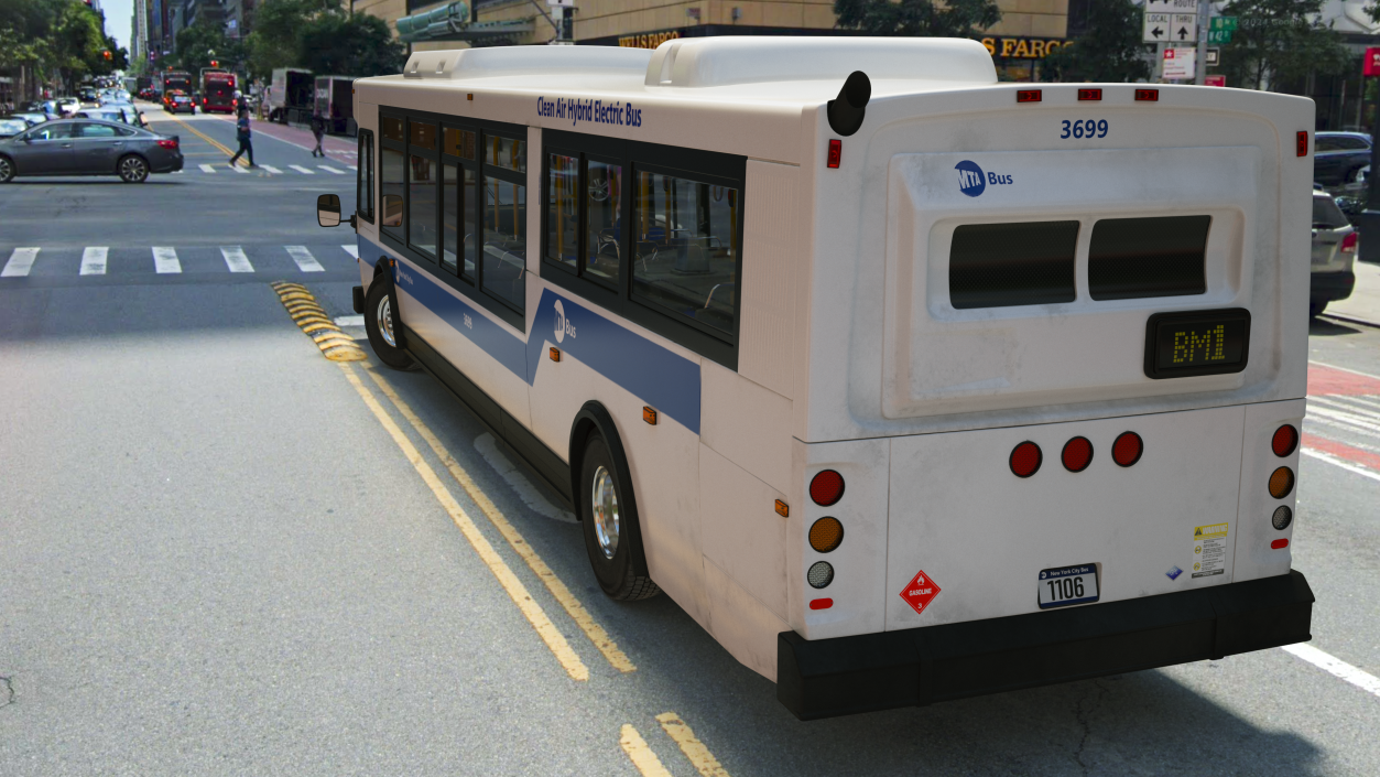 City Transit Bus MTA Q53 3D model