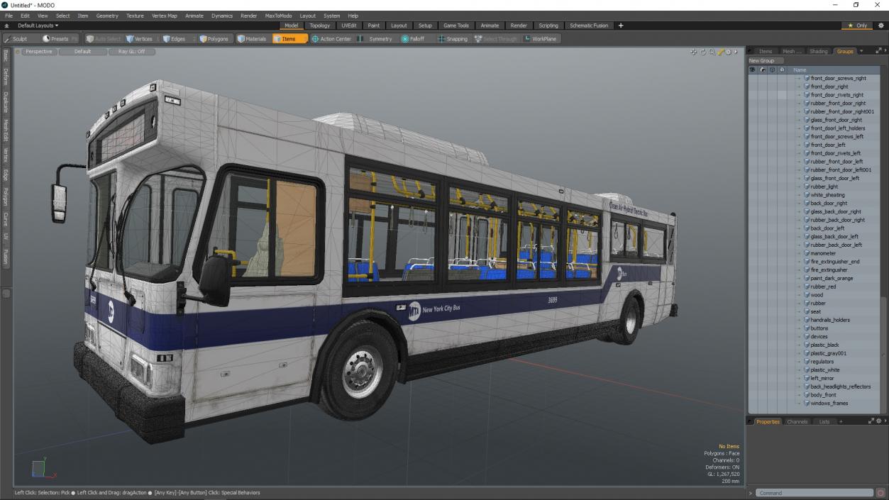 City Transit Bus MTA Q53 3D model