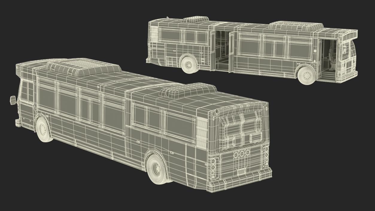 City Transit Bus MTA Q53 3D model