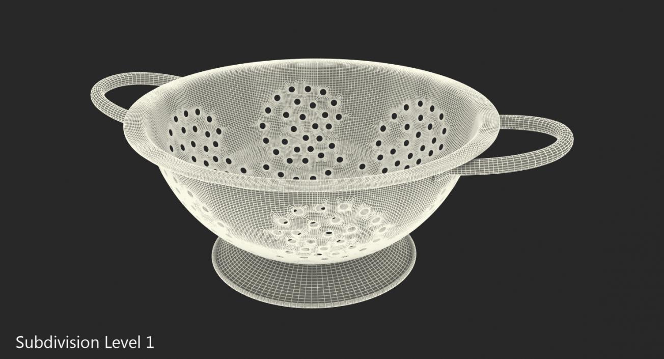 Colander Stainless Steel 3D model