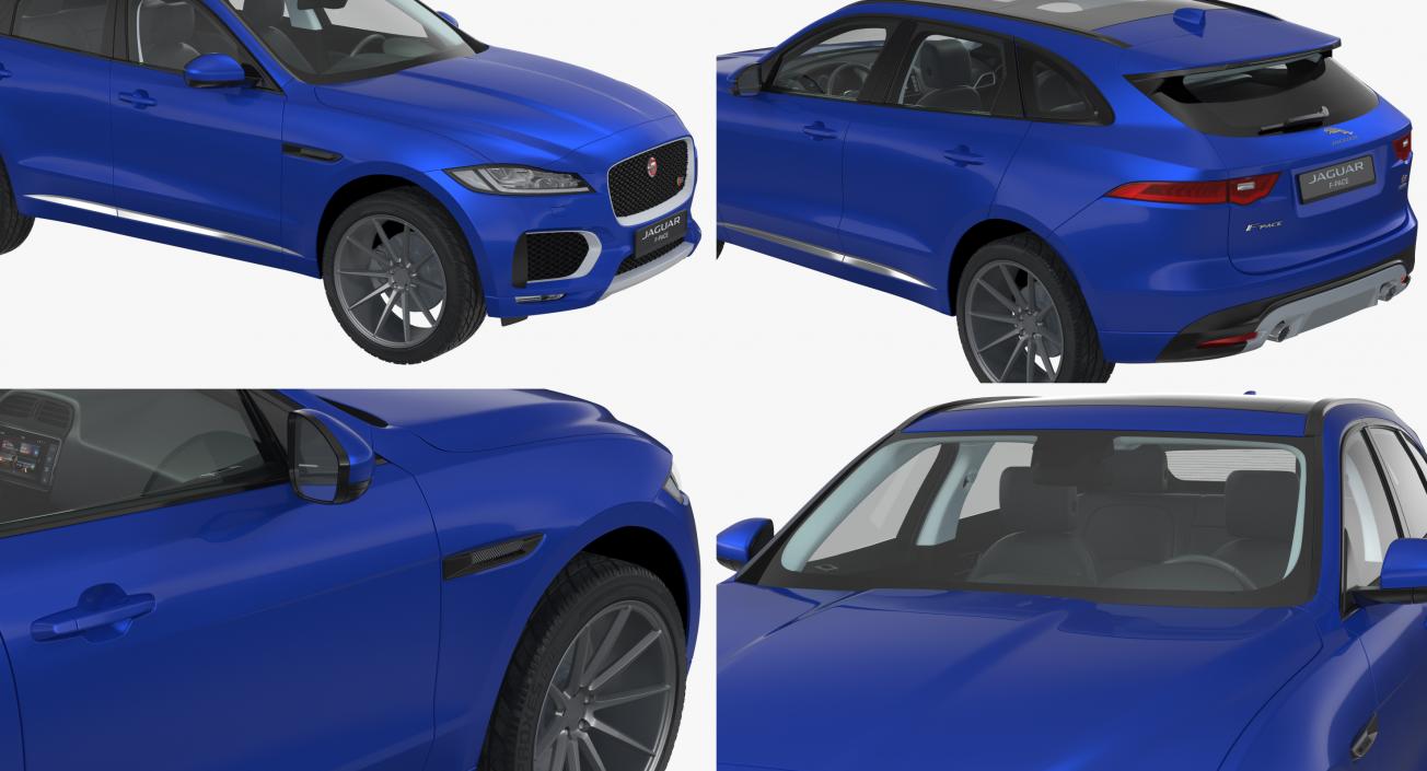 Jaguar F-Pace 2017 Simple Interior 3D model