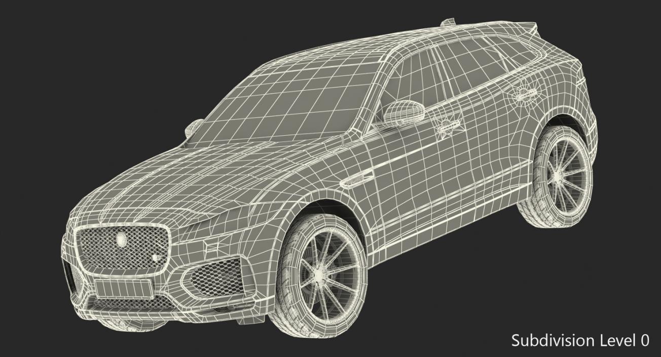 Jaguar F-Pace 2017 Simple Interior 3D model