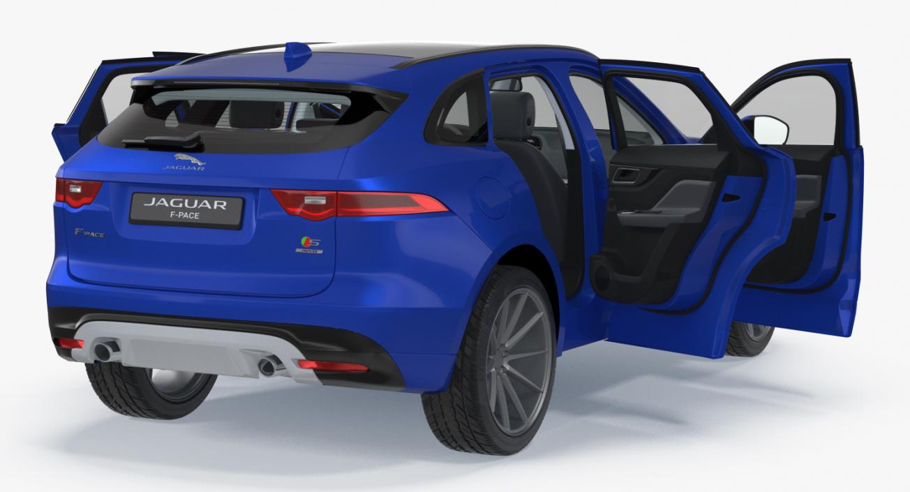 Jaguar F-Pace 2017 Simple Interior 3D model