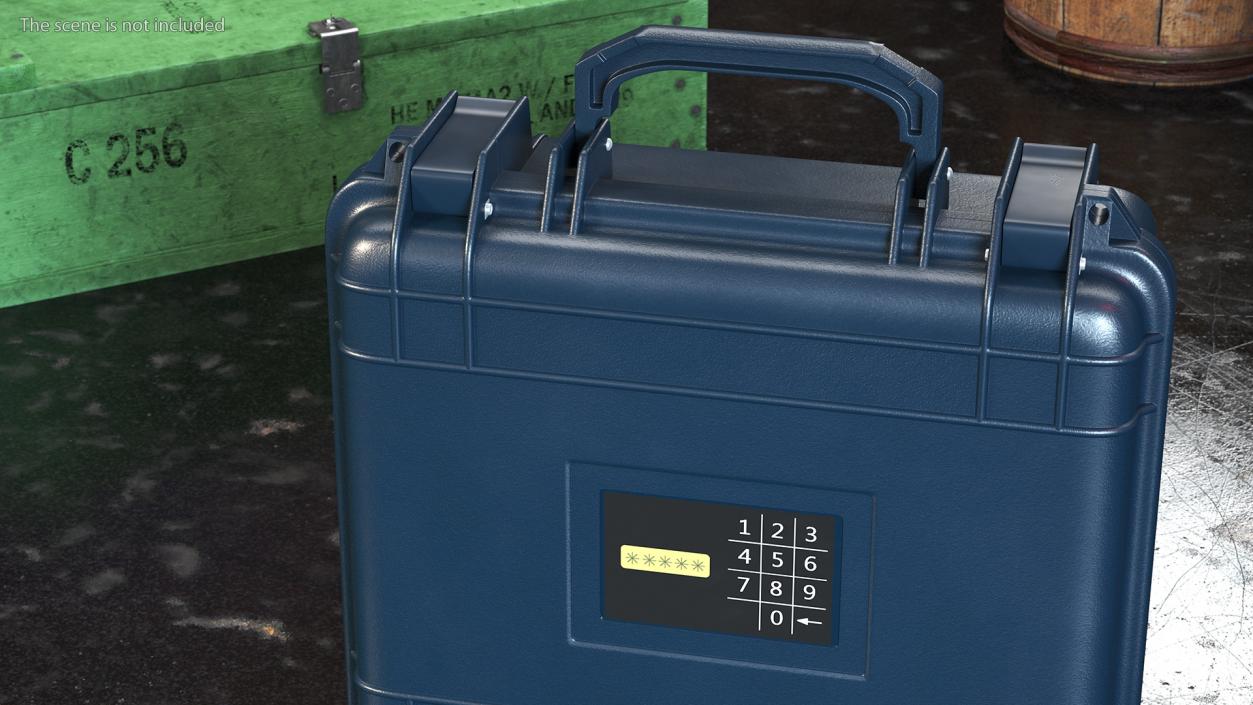 3D Suitcase with Code Lock model