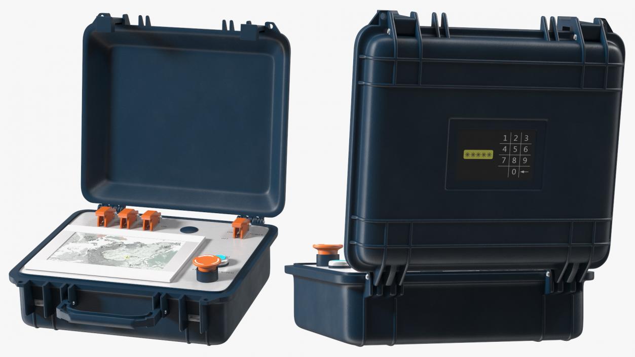 3D Suitcase with Code Lock model