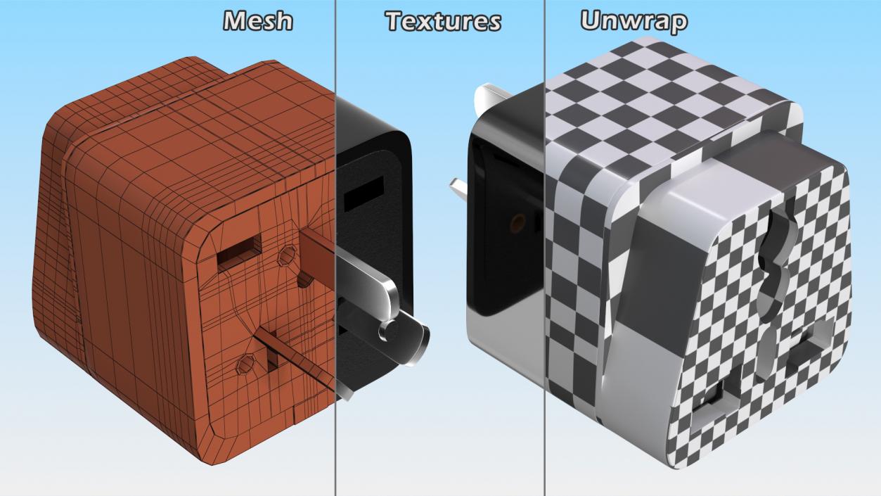 Electrical Plug Adapters Collection 3 3D