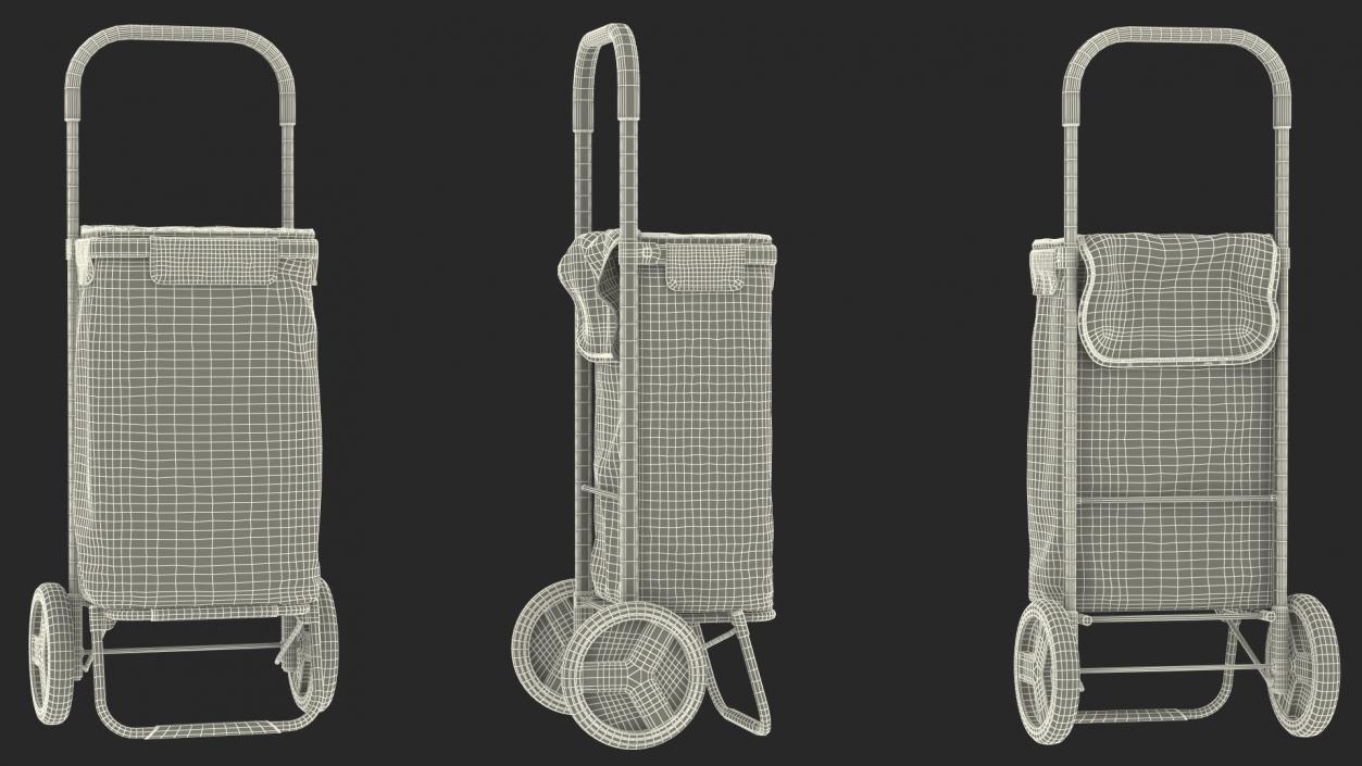 3D Shopping Baskets and Trolley Collection 4