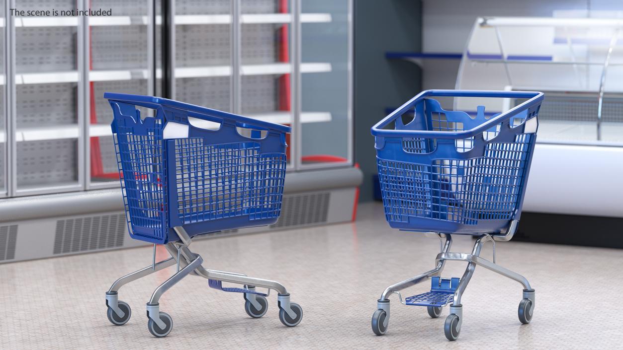 3D Shopping Baskets and Trolley Collection 4