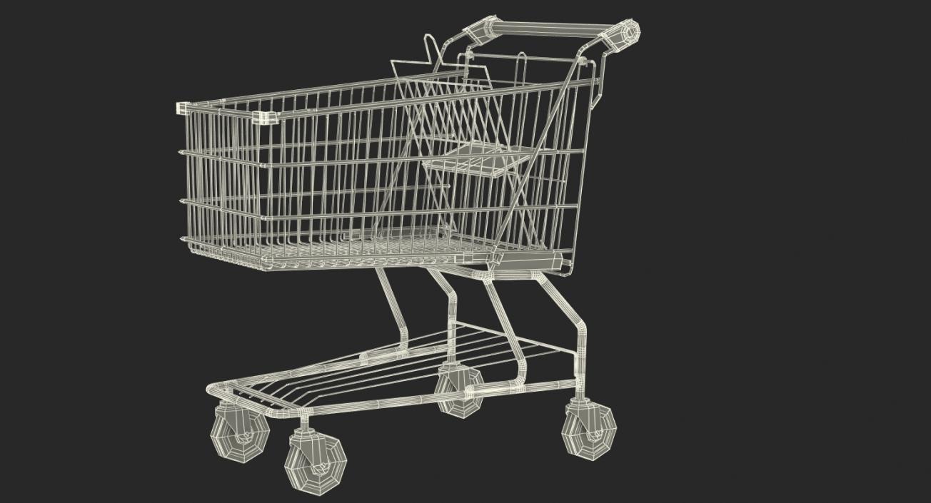 3D Shopping Baskets and Trolley Collection 4