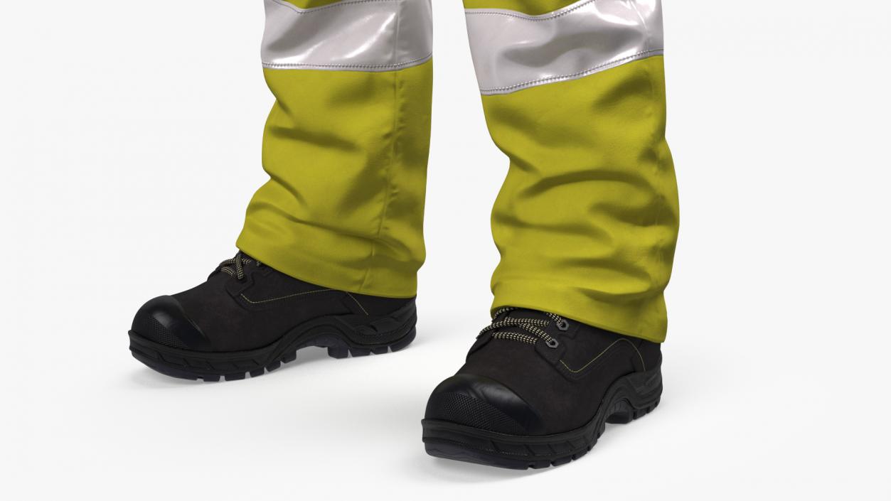 3D Gas Worker Fully Equipped Neutral Pose model