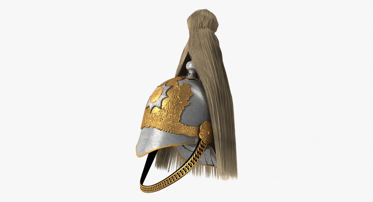 British Life Guard Cavalry Helmet with Fur 3D