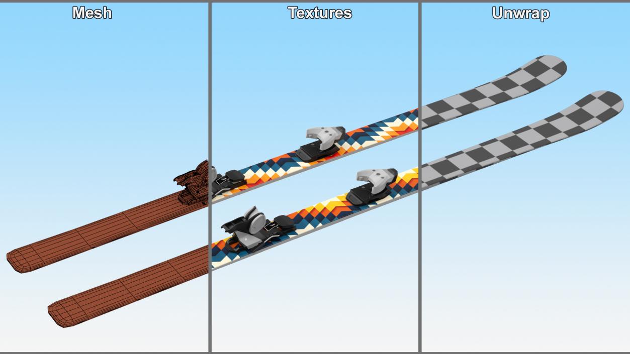 3D Snow Skis 6