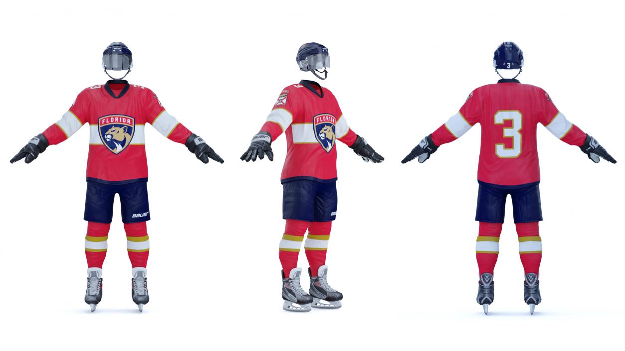 3D Hockey Uniform Florida Panthers