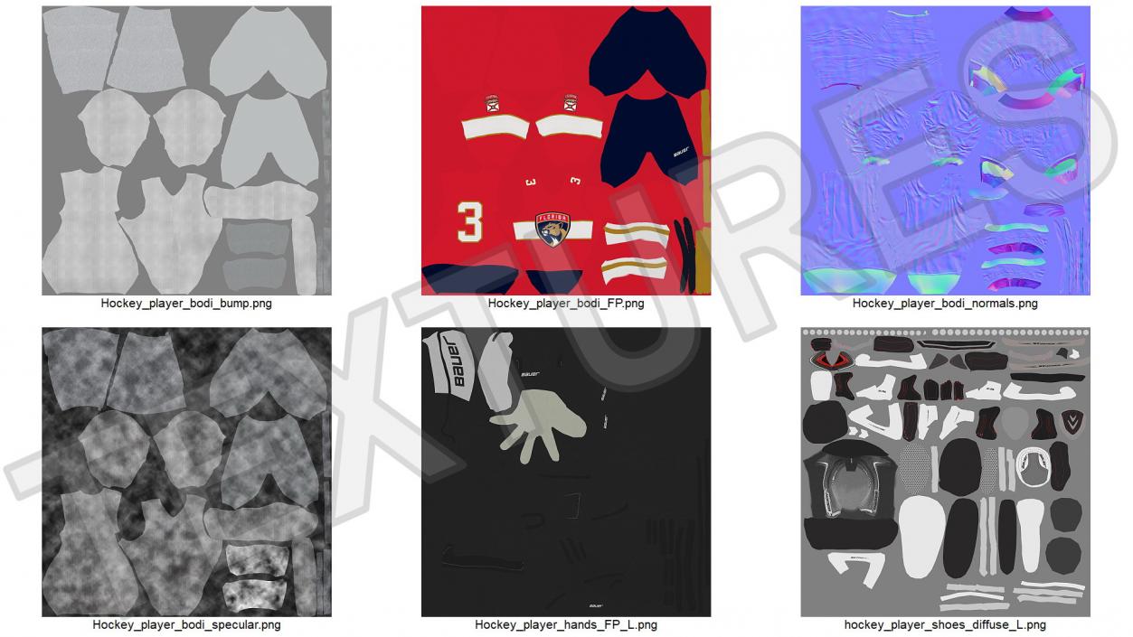 3D Hockey Uniform Florida Panthers