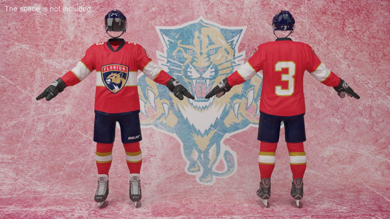 3D Hockey Uniform Florida Panthers