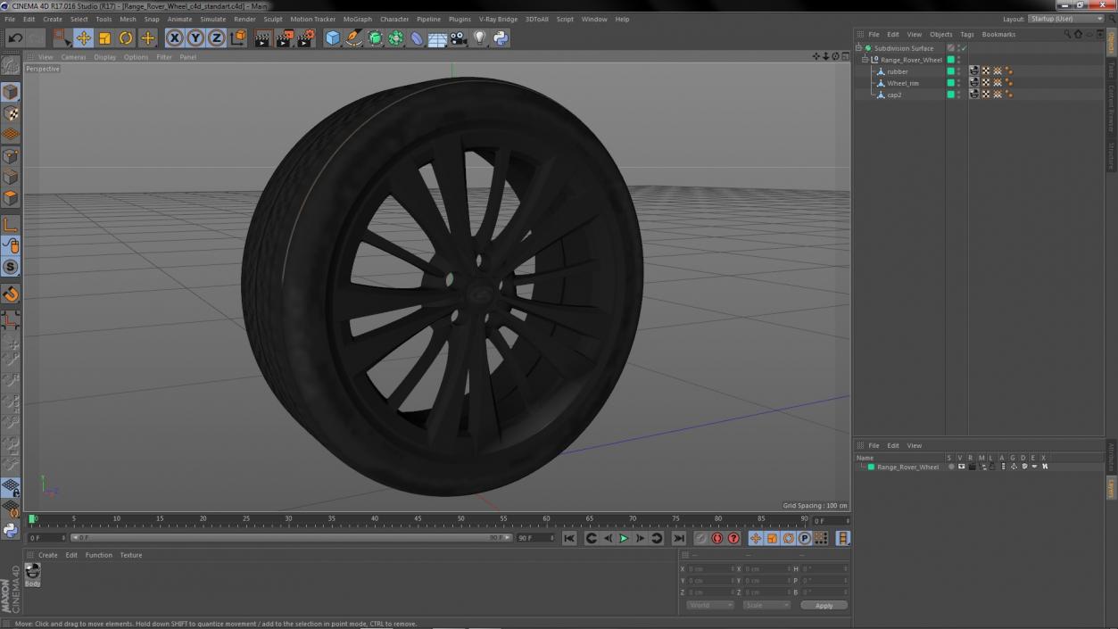 Range Rover Wheel 3D