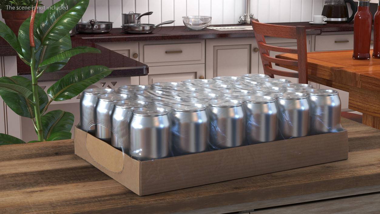 3D Transparent Pack of 24pcs 330ml Aluminium Cans