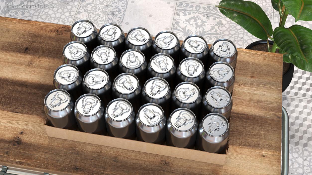 3D Transparent Pack of 24pcs 330ml Aluminium Cans