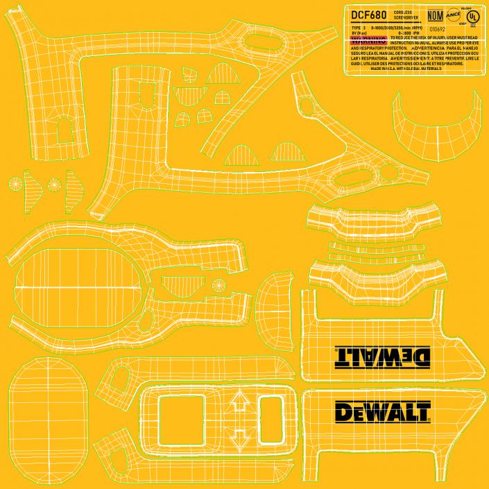 3D DeWalt DCF680N2 Gyroscopic Screwdriver model