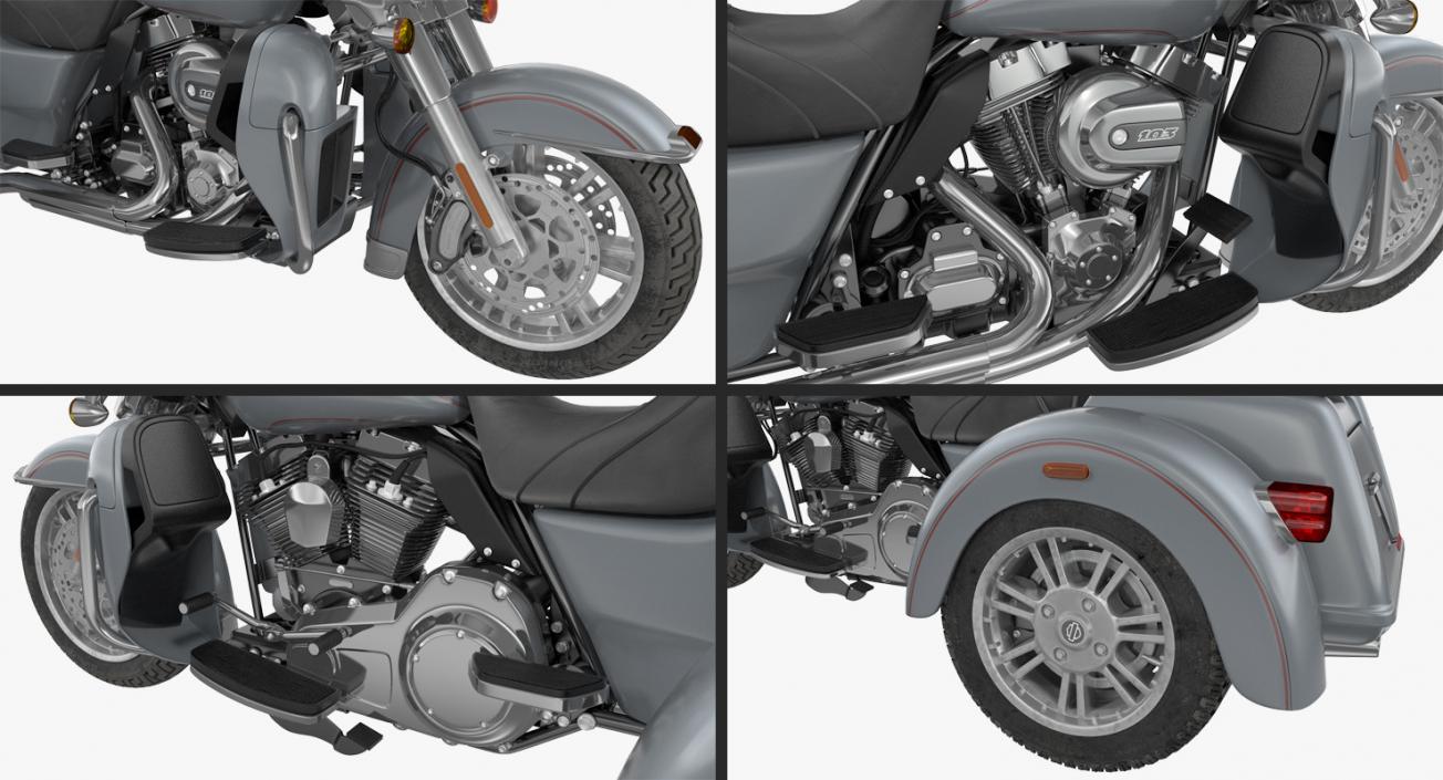 3D model Rigged Trike Motorcycles Collection