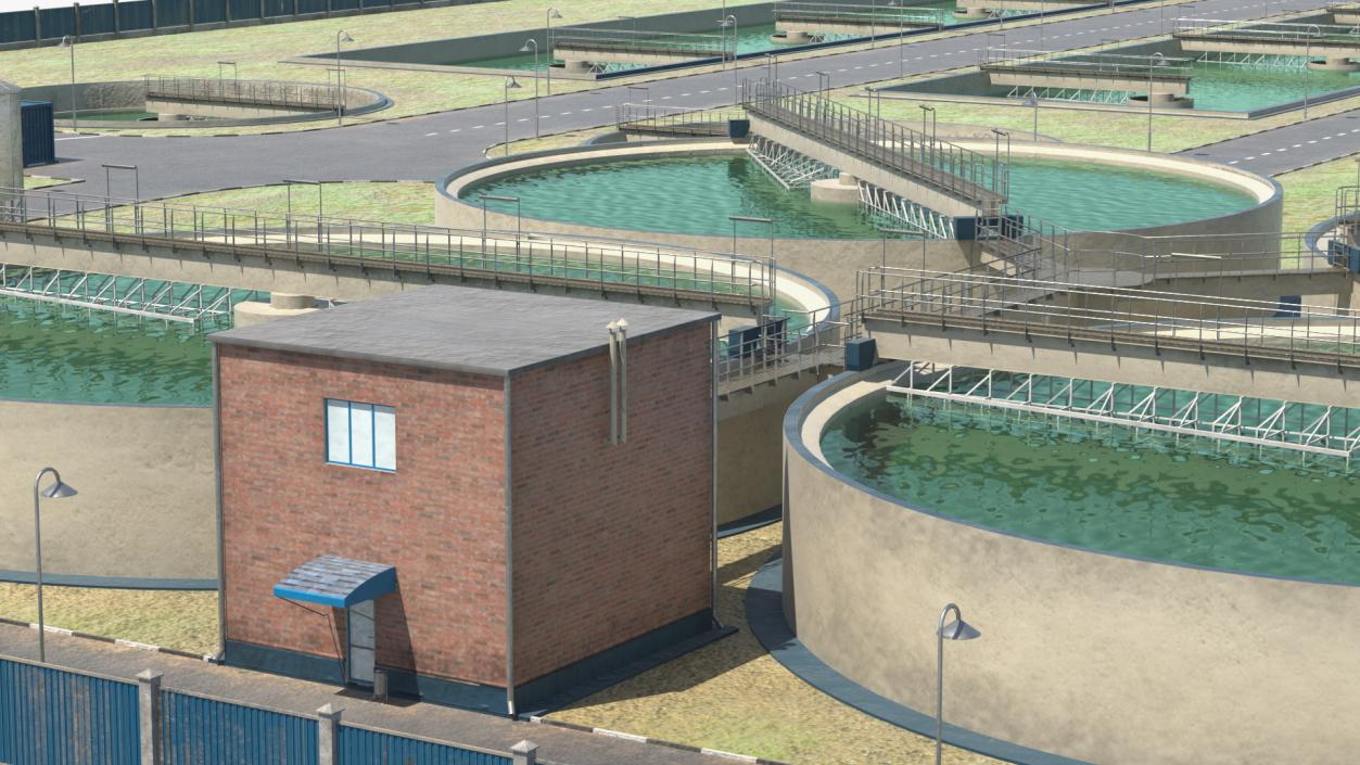 Water Treatment Plant Industrial Structure 3D