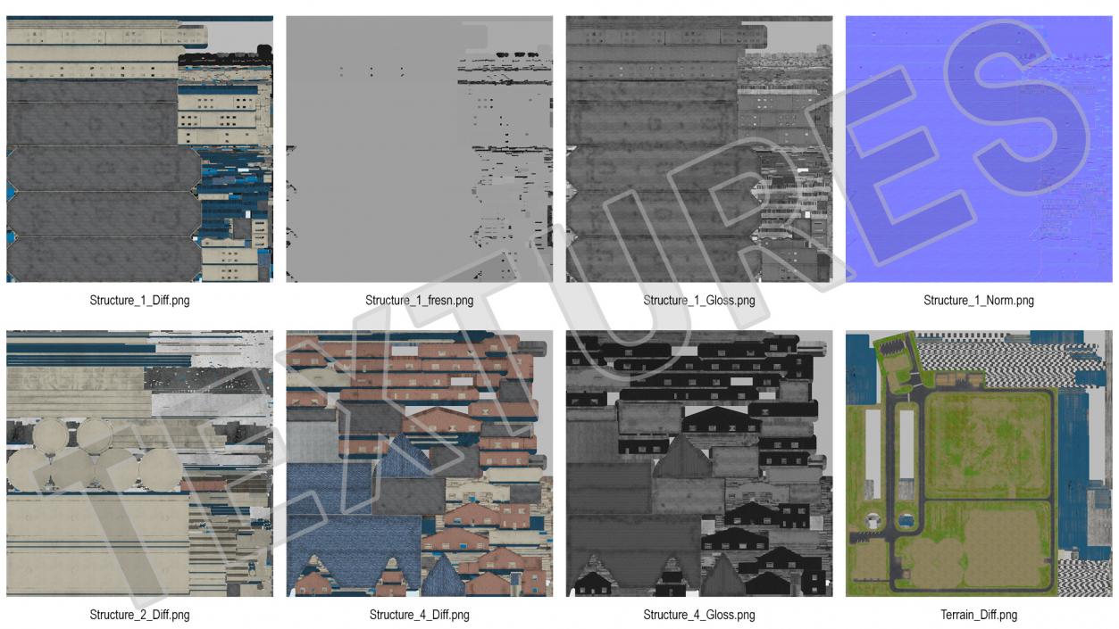 Water Treatment Plant Industrial Structure 3D