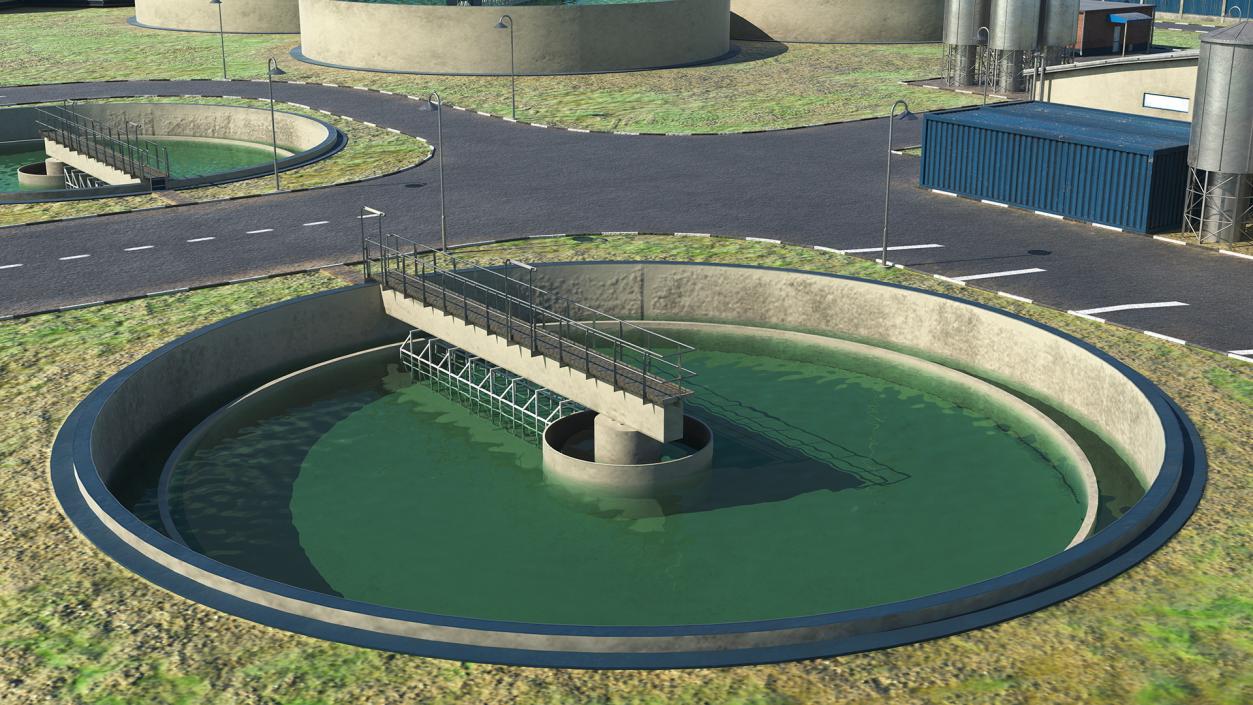 Water Treatment Plant Industrial Structure 3D