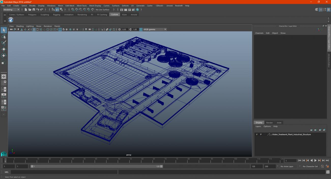 Water Treatment Plant Industrial Structure 3D