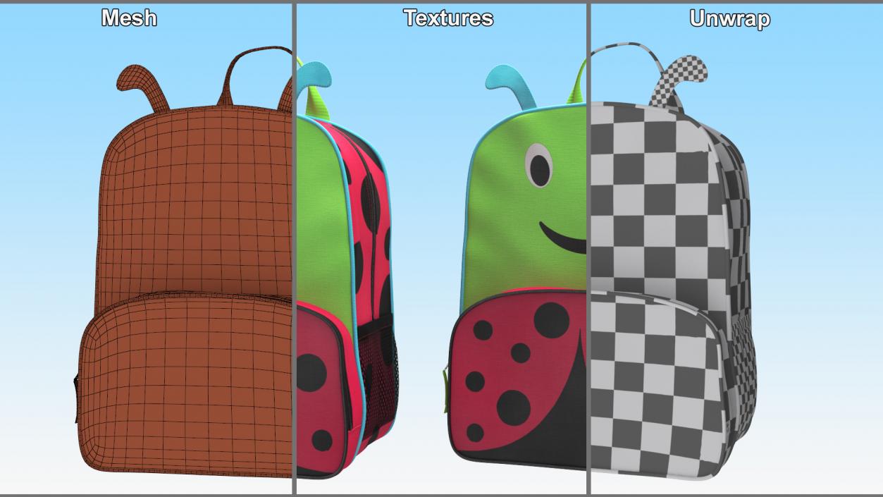 3D Childrens Ladybug Backpack